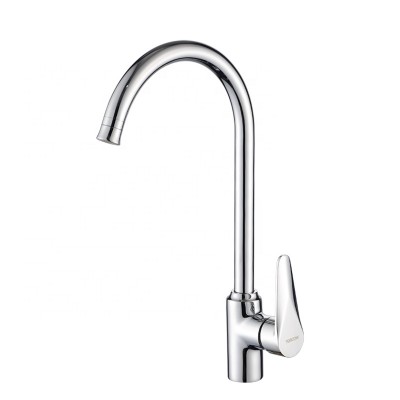 YOROOW Best single hole single handle chrome plated deck mounted hot and cold water saving tap sink brass kitchen mixer faucet